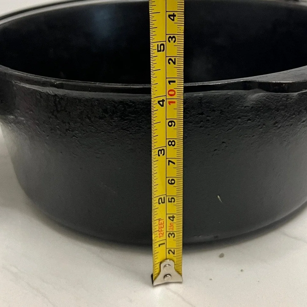 Wagner Ware #8 Cast Iron Dutch Oven 5 Qt Bail‎ Handle Trivet Lid Lifter Unmarked